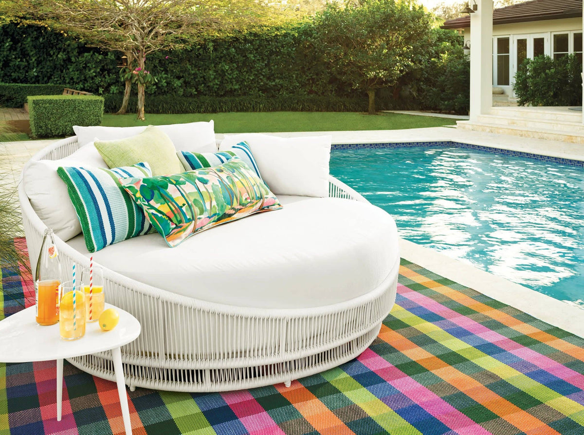 Happy Plaid Handwoven Indoor/Outdoor Rug | Multi