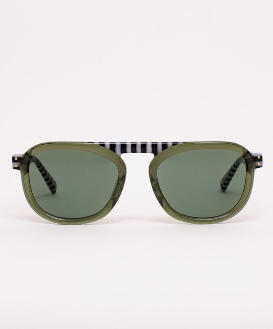 Sardine Stevie Sunglasses in Olive Regatta