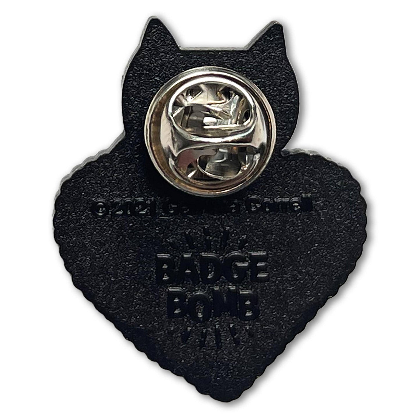 I Hate You The Least Cat Valentine's Day Heart Enamel Pin