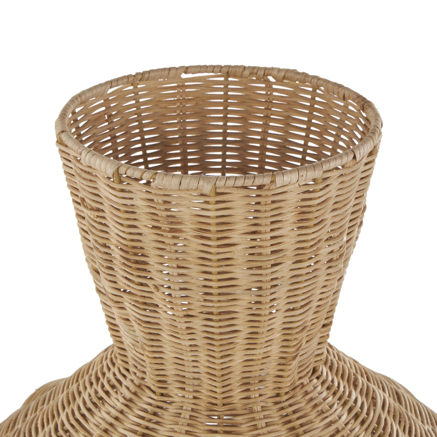 Farmhouse Brown Rattan Vase