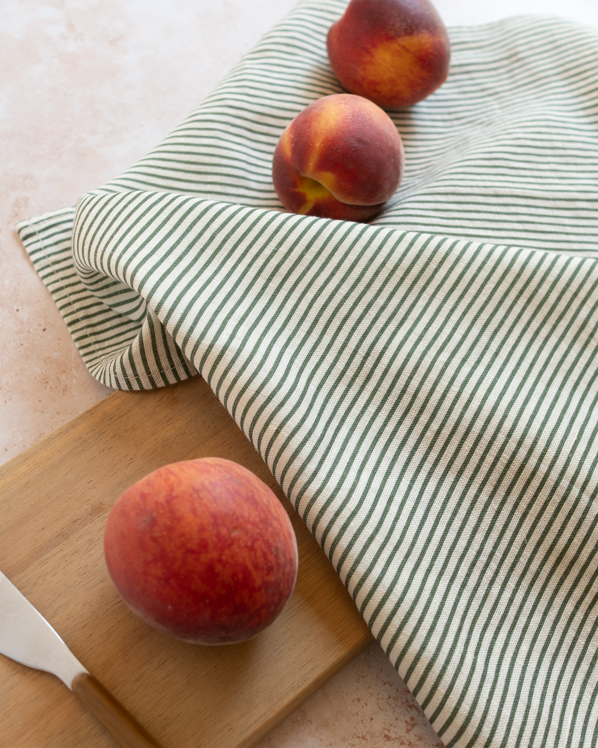 Classic Stripe Grove Organic Linen Tea Towel