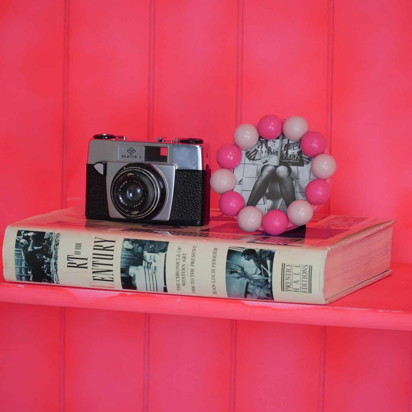 Picture Frame - Bubbles - Light/Neon Pink -14.5x14.5cm