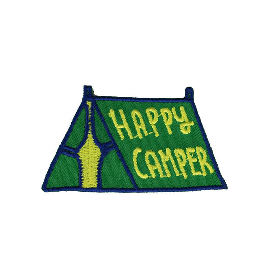 Happy Camper Green Tent Iron-On Patch by Kate Sutton