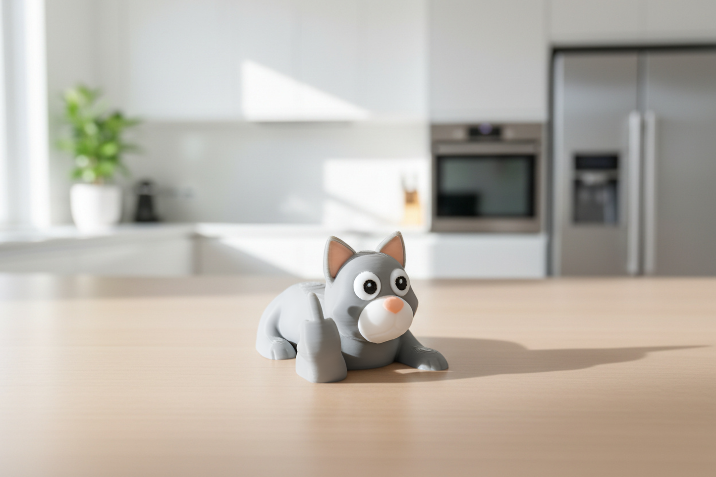 Cat Middle Finger Figurine, Funny Gag Gift