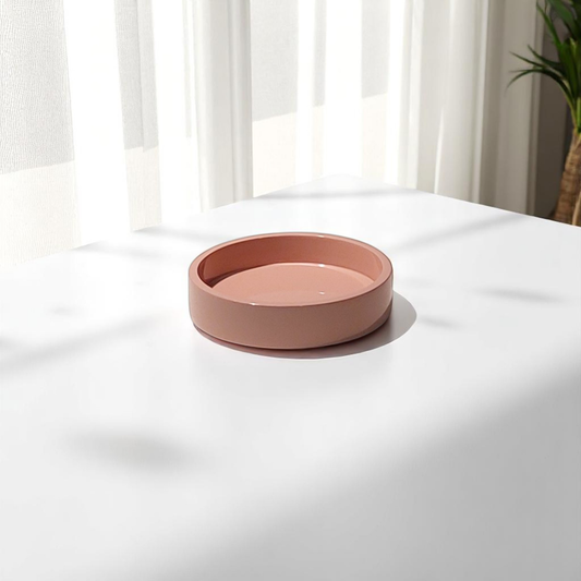 Handmade, Lacquered Round Tray - Mini