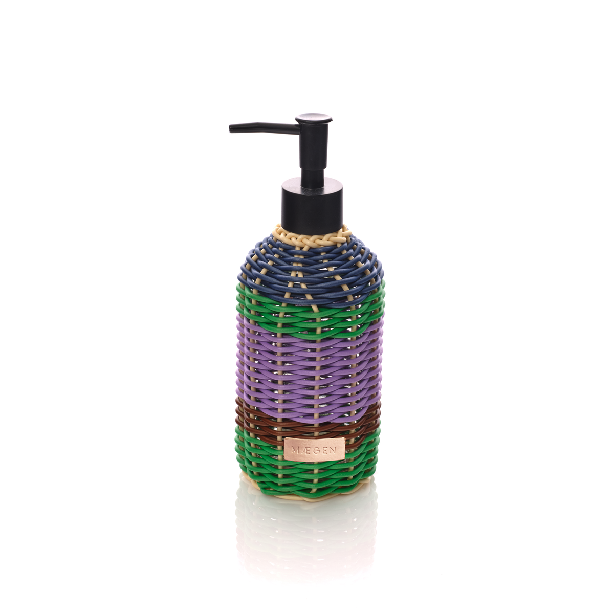 Maegen Hand-Woven Soap Dispenser | Brown & Green