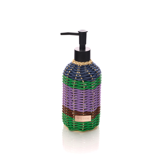 Maegen Hand-Woven Soap Dispenser | Brown & Green