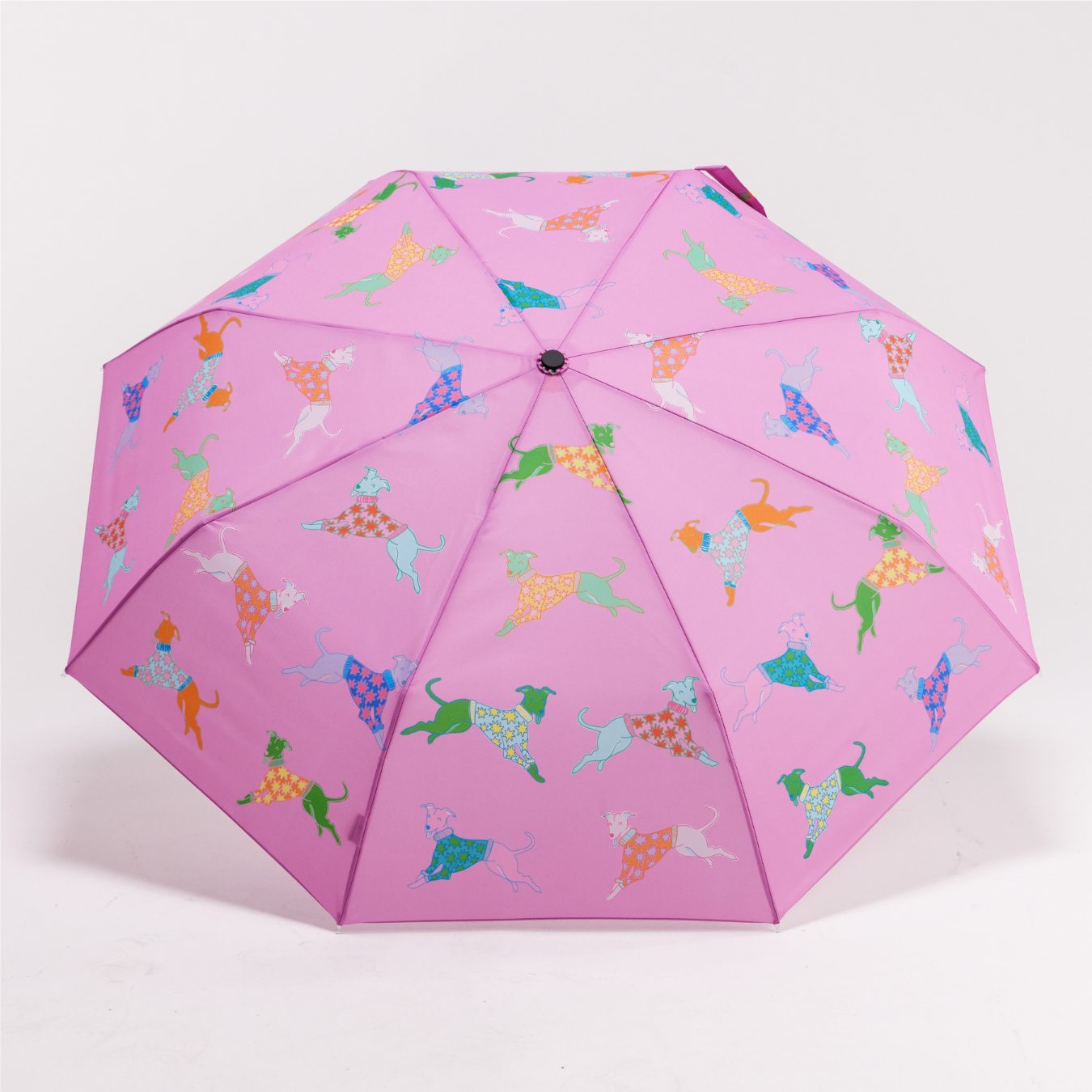 Dogs in Blue & Pink Duckhead Umbrella