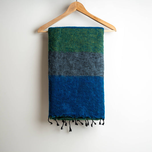 Extra Soft Yak wool Travel Throw Blanket  46"x90" Handmade