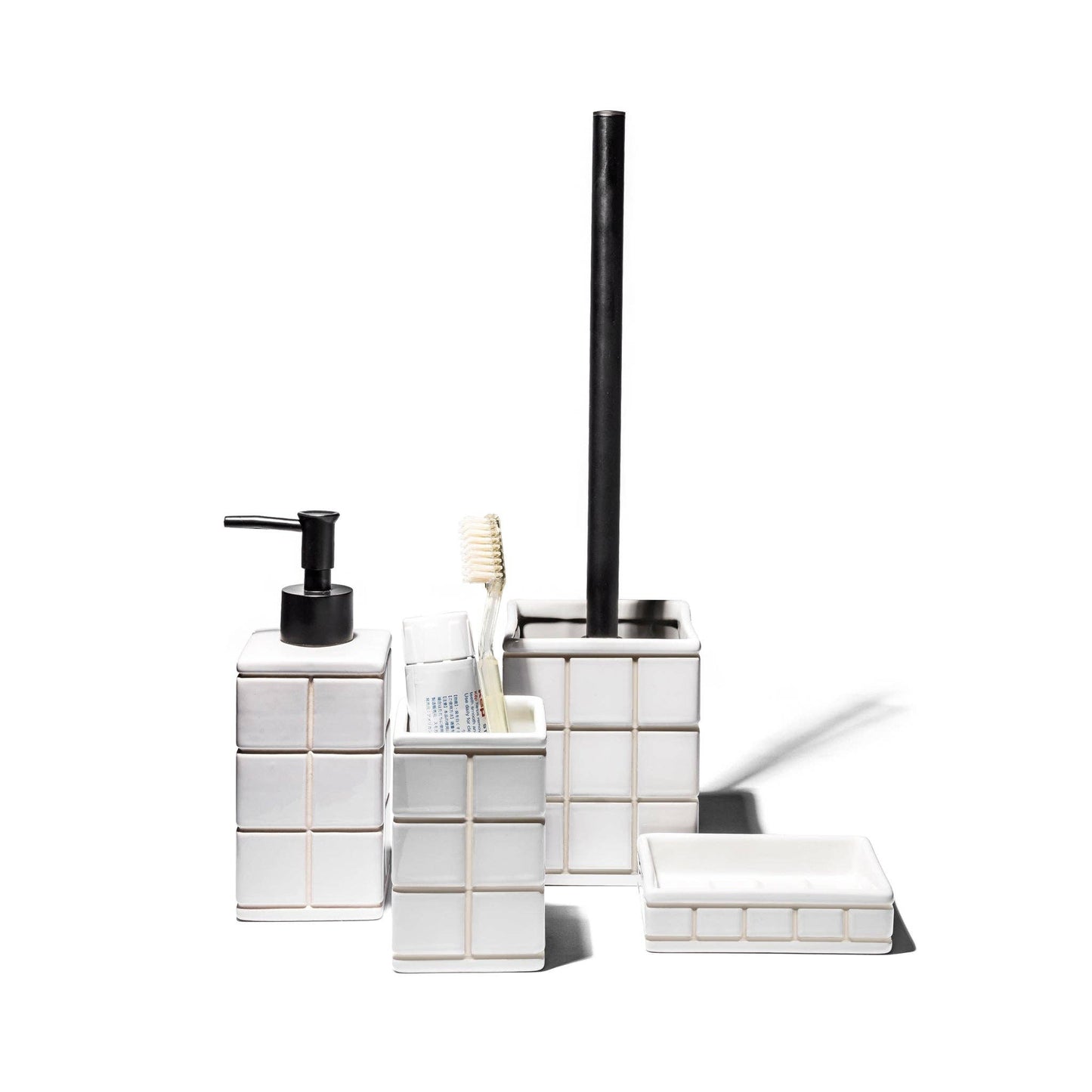 CERAMIC BATH ENSEMBLE SOAP DISPENSER