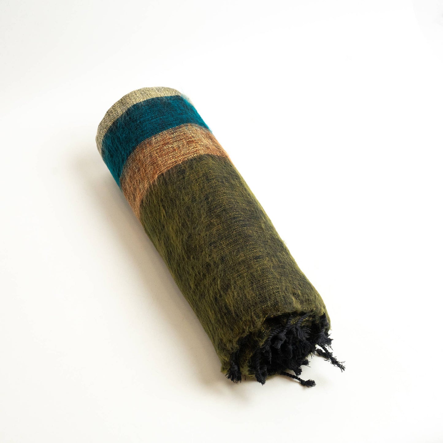 Extra Soft Yak wool Travel Throw Blanket  46"x96" Handmade