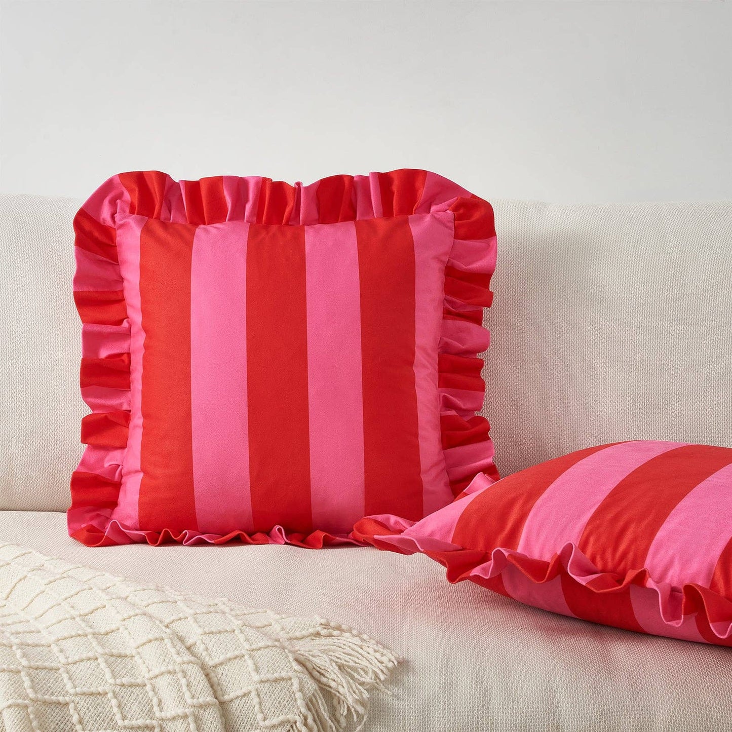 Quetzal Pillow - Hot Pink/Red