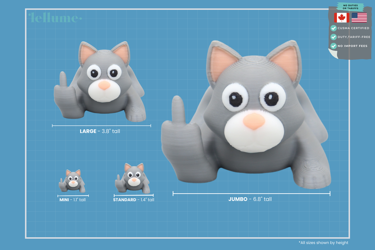 Cat Middle Finger Figurine, Funny Gag Gift