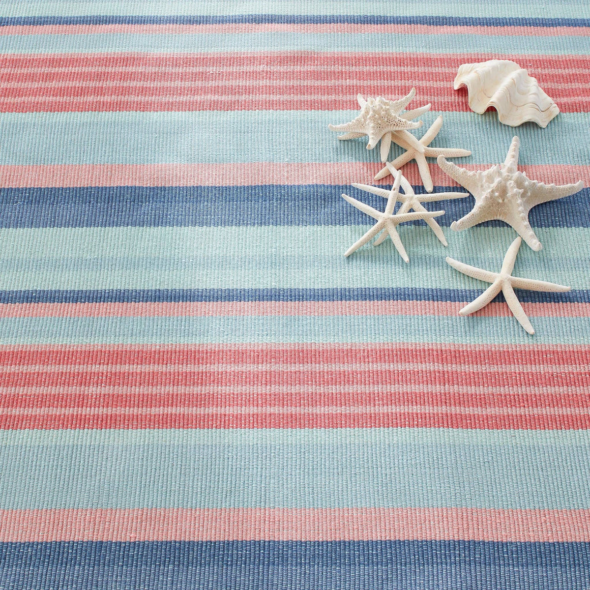 Aruba Stripe Handwoven Cotton Rug 2x3 | Multi