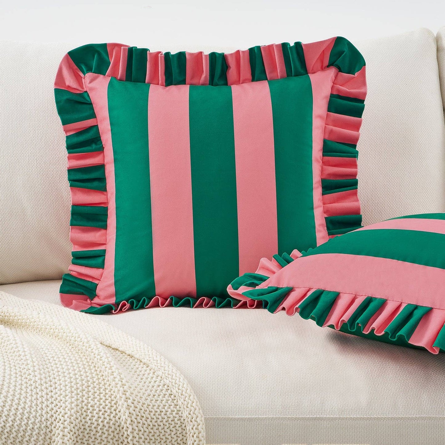 Quetzal Pillow - Pink/Dark Teal
