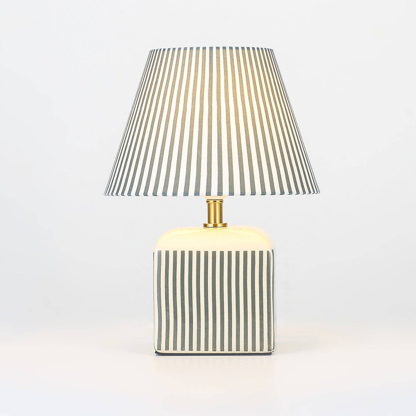 Amaris Ceramic Striped Table Lamp