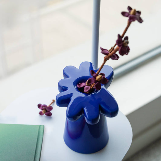 BLUE DAISY VASE HF