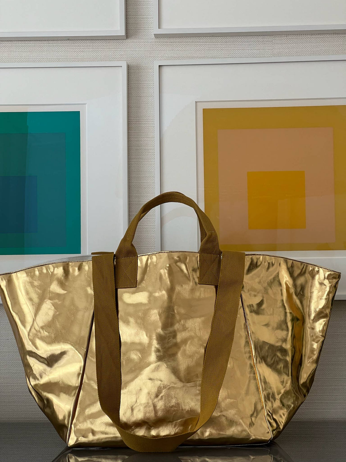 Gold Metallic Chelsea Tote Bag