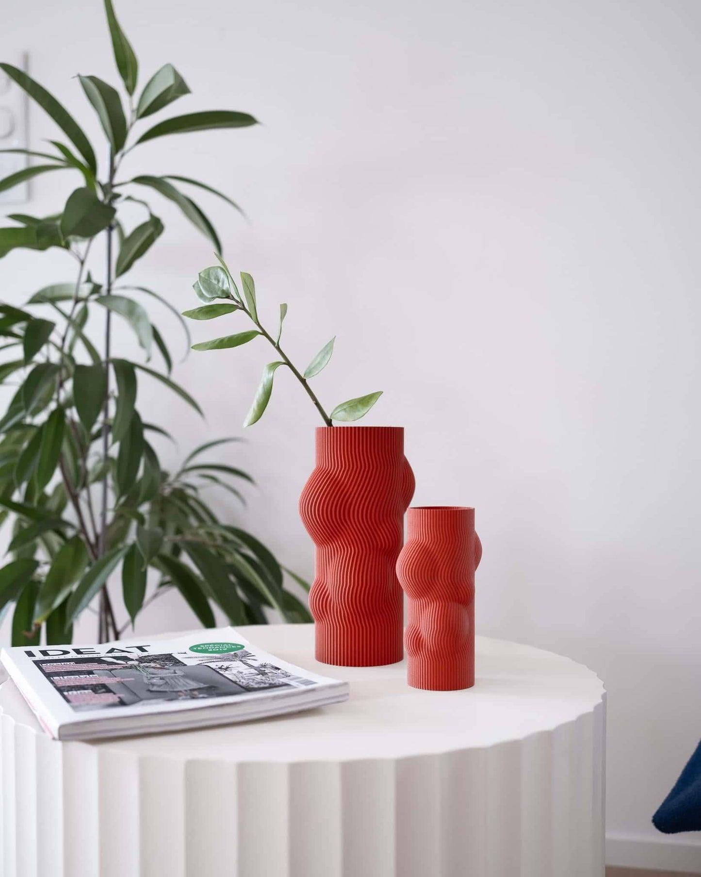 RIPPLE Sculptural Vase | Terracotta