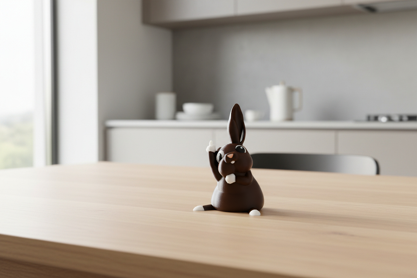 Rabbit Middle Finger Figurine, Funny Gag Gift