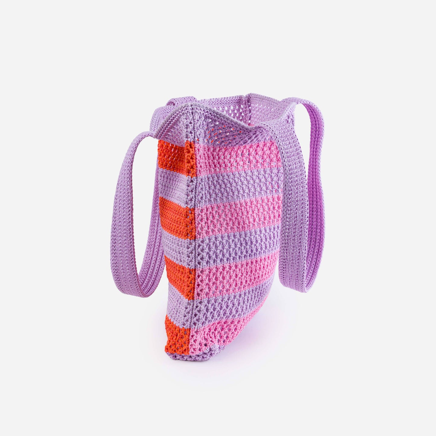 Stripe Raffia Tote