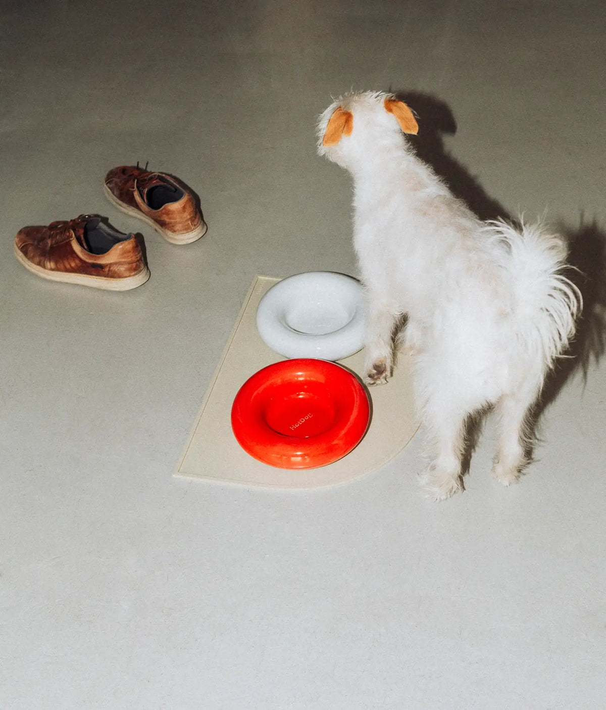 HotDog Ceramic Tubular Dog Feeder Large