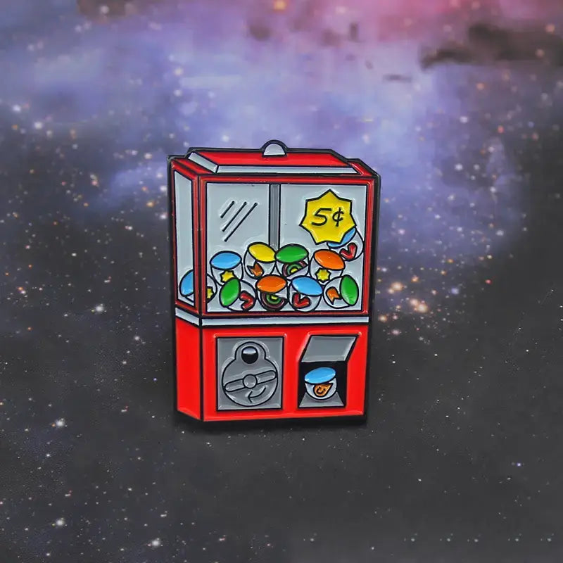 Coin Operated Candy Machine Cute Pin Creative Broach