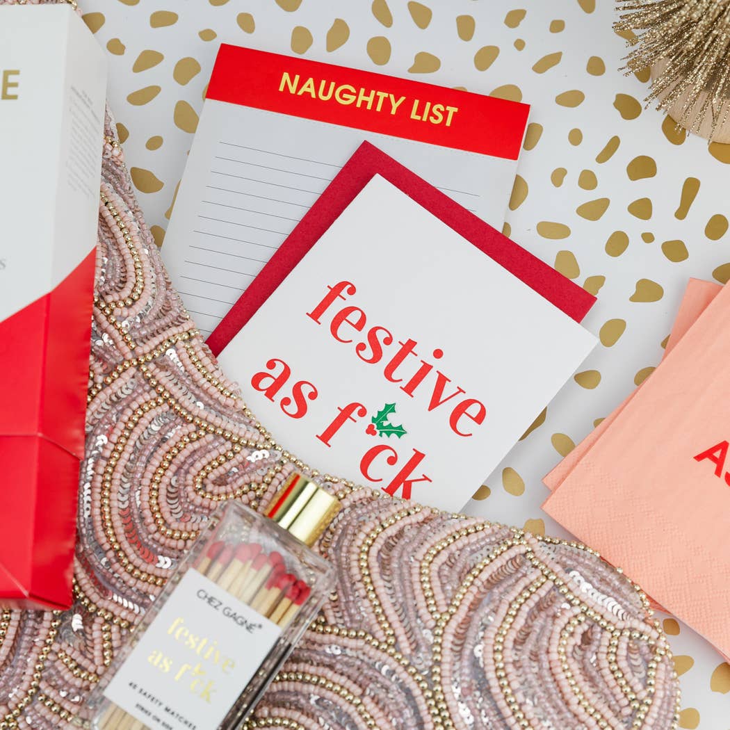 Festive as F*ck - Christmas | Holiday Letterpress Card