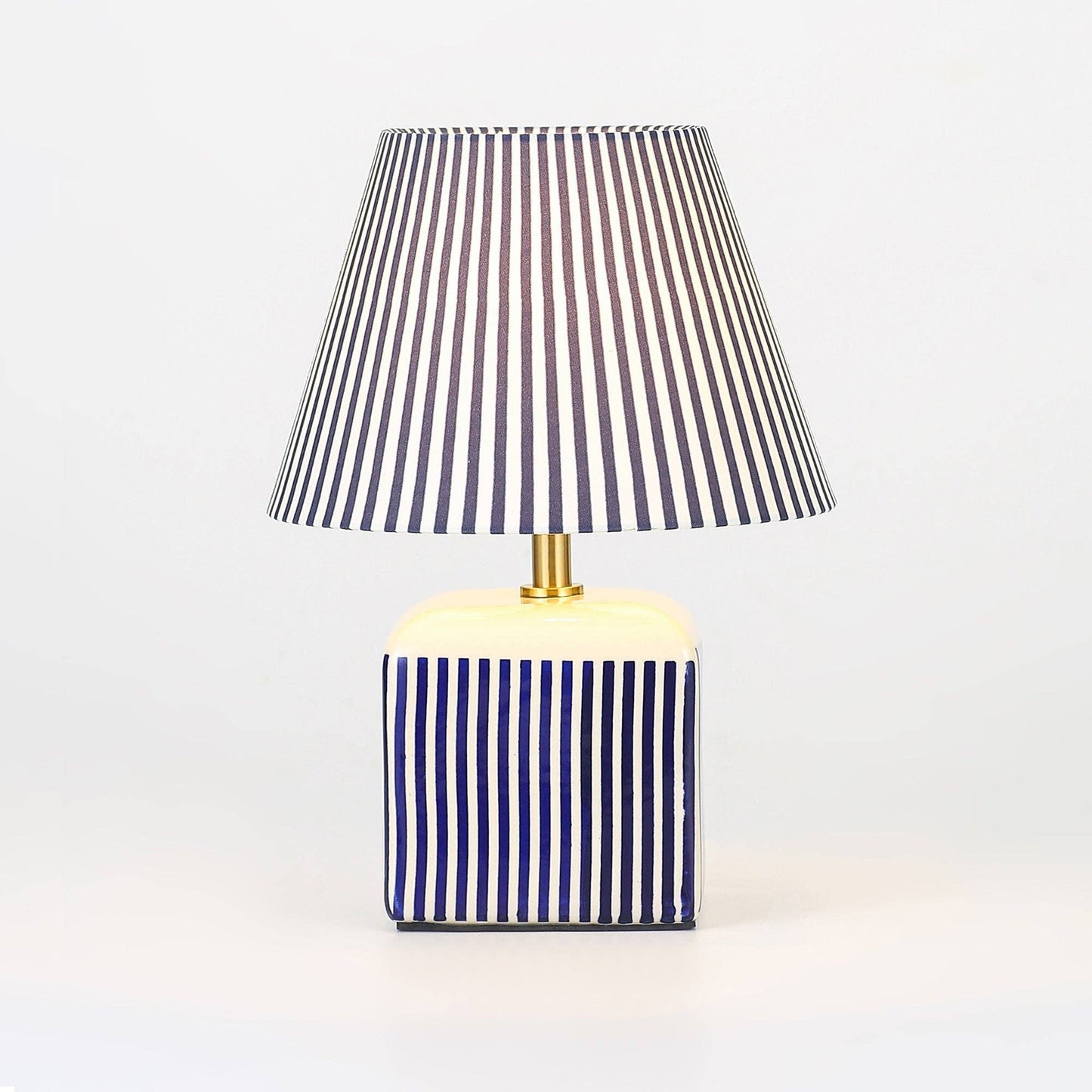 Amaris Ceramic Striped Table Lamp