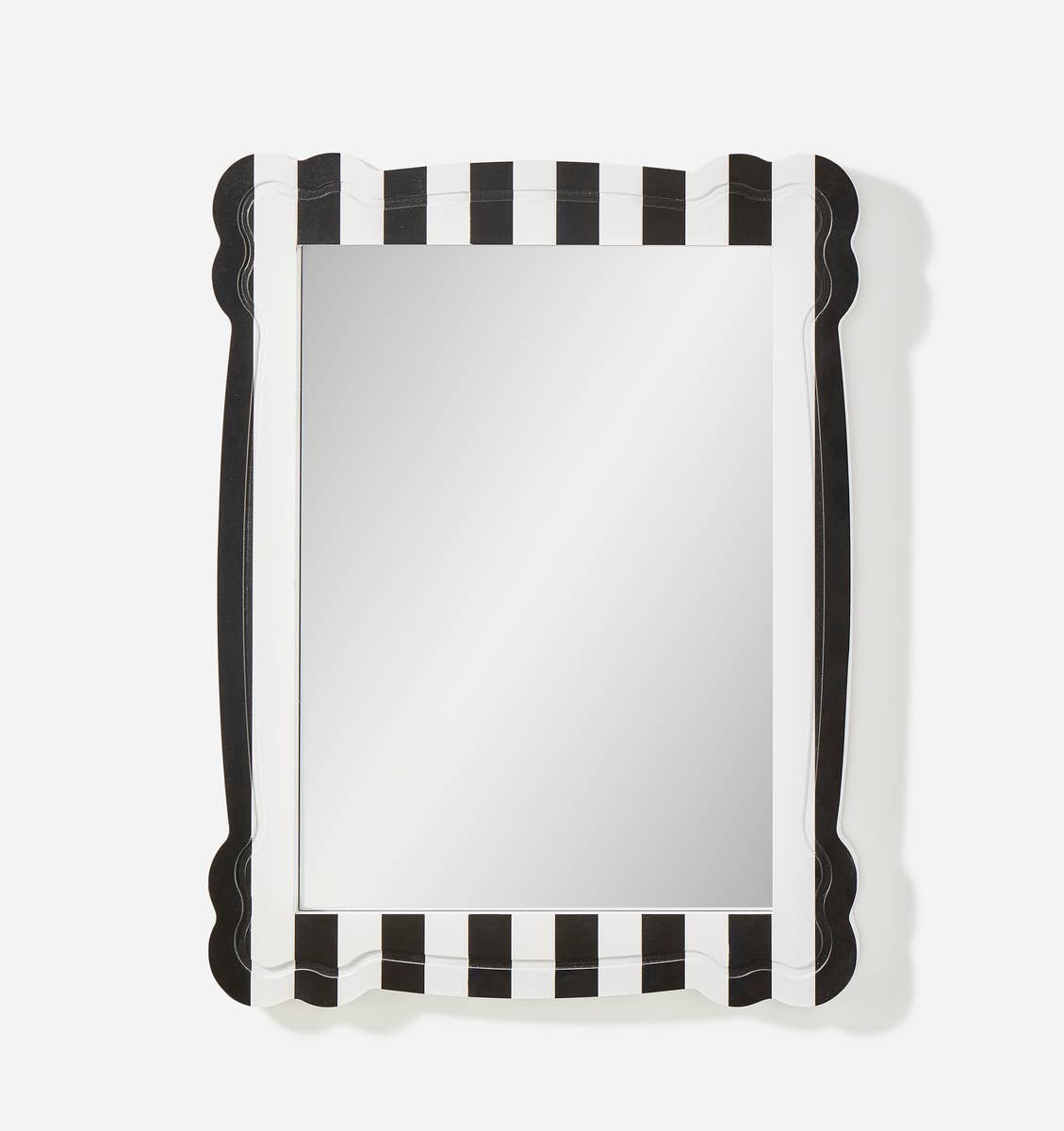 Black & White Striped Wall Mirror 29x21 inches
