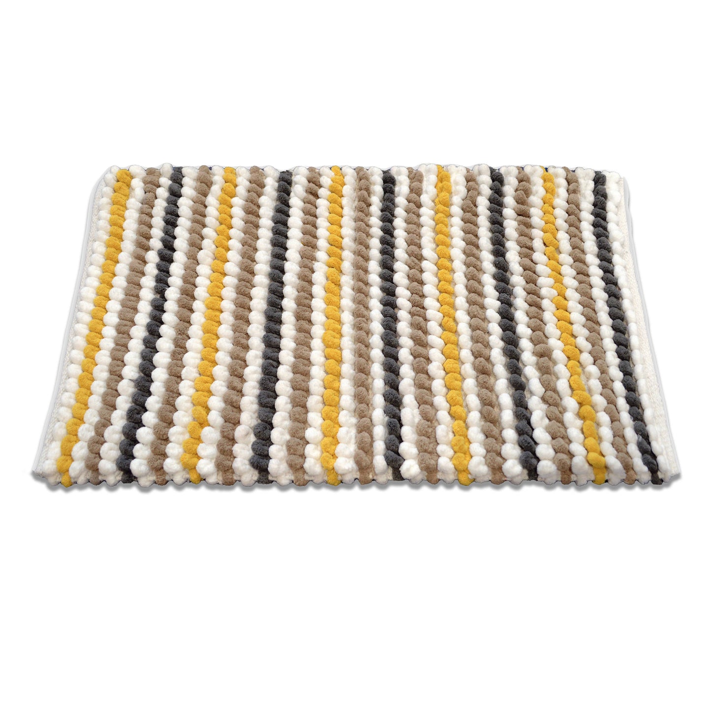 Striped Chunky Bobble Bath Mat - Super Soft & Absorbent