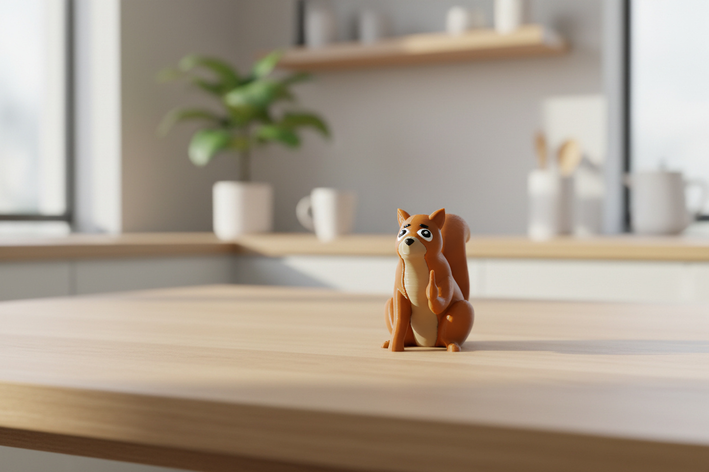 Squirrel Middle Finger Figurine, Funny Gag Gift