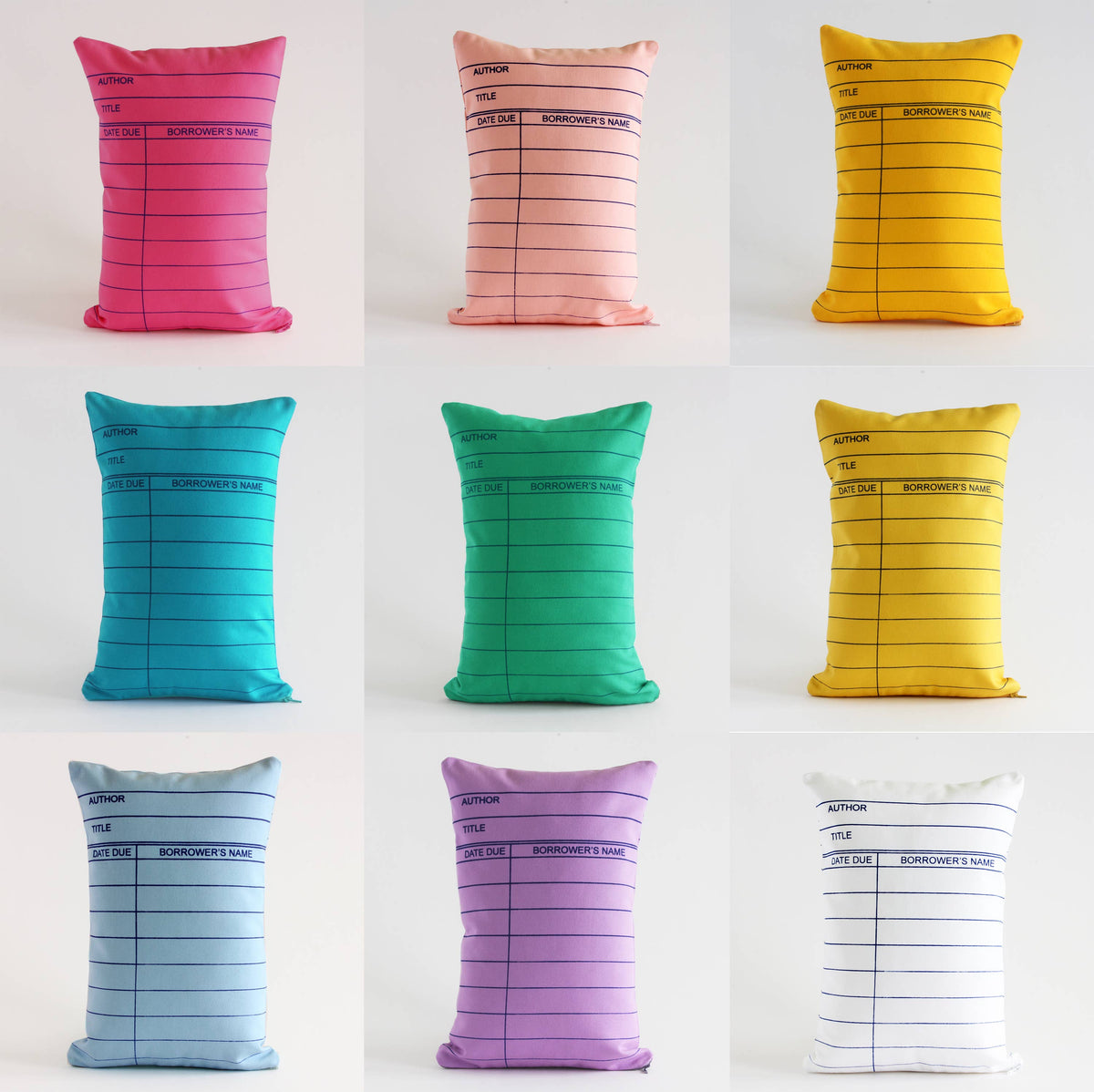 Library Card Pillows