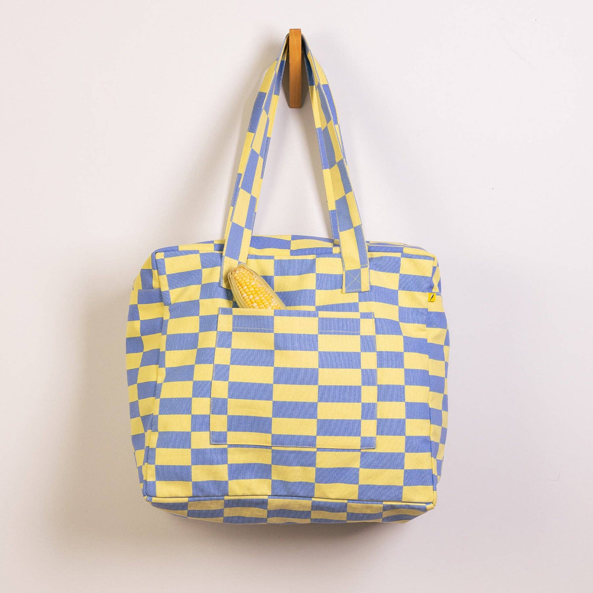 Fluf Daytrip Organic Cotton Tote – Riviera Check