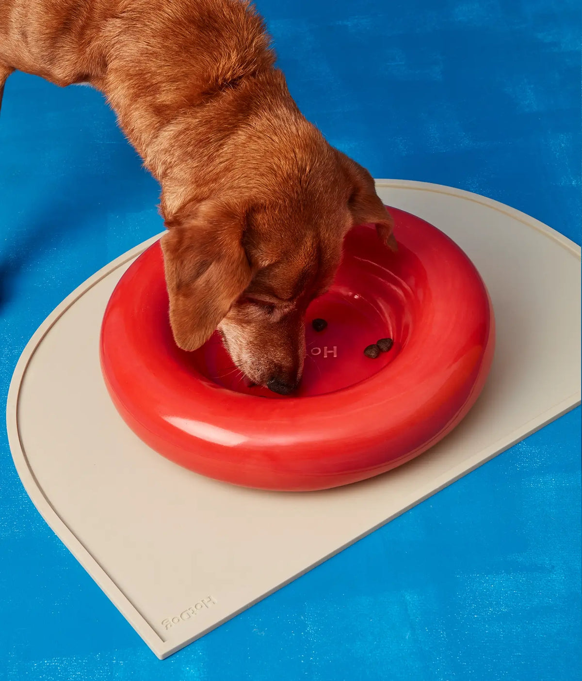 HotDog Ceramic Tubular Dog Feeder Large