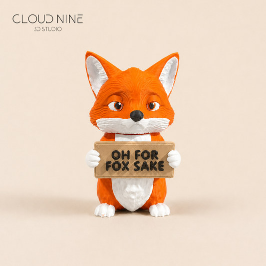 3D Printed Funny Animals with Attitude Desk Decor, Sassy Animals, FOX