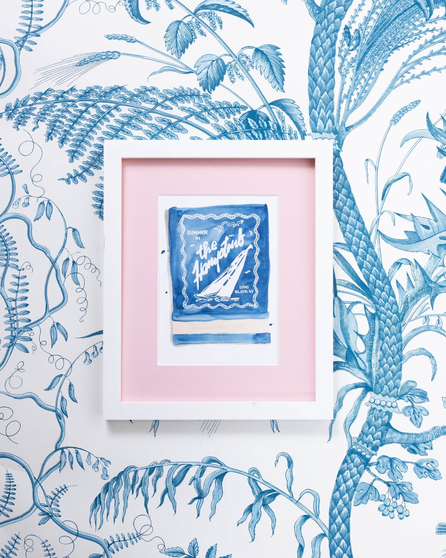 Framed Hamptons Matchbook Art Print