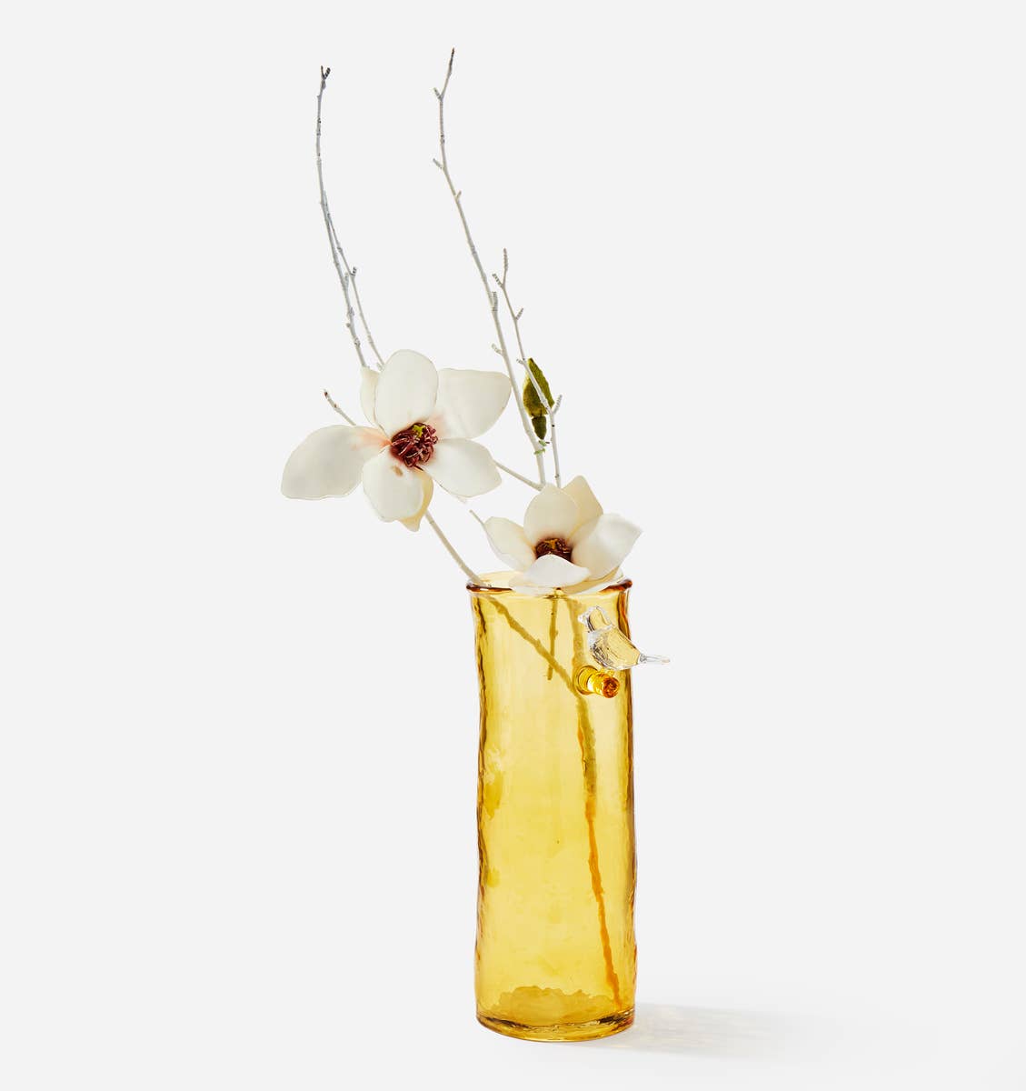 Yellow Glass Branch Vase