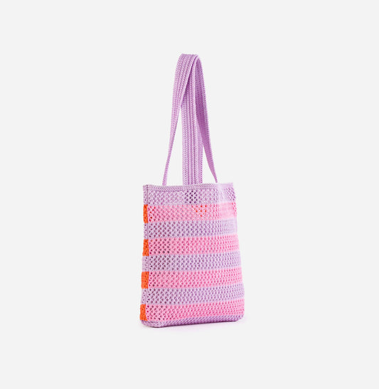 Stripe Raffia Tote