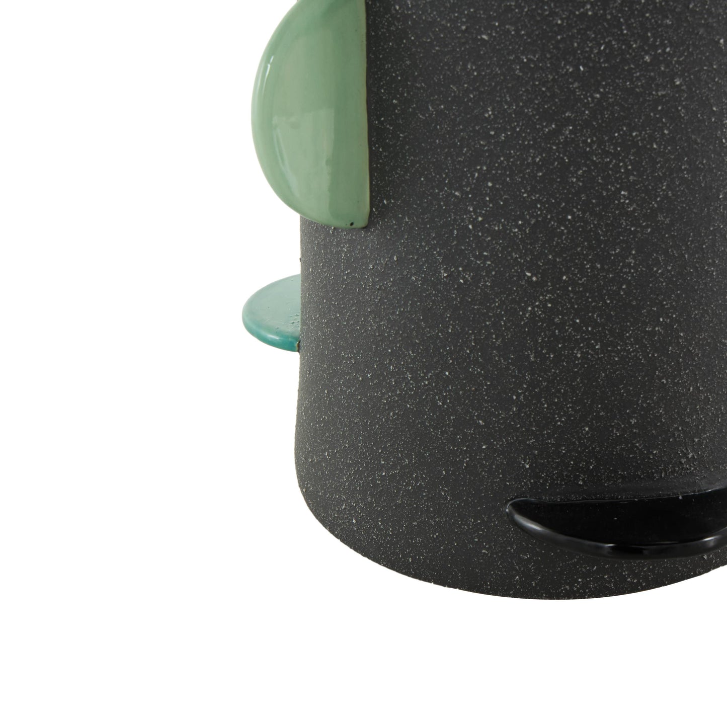 Eclectic Black Ceramic Decorative Vase