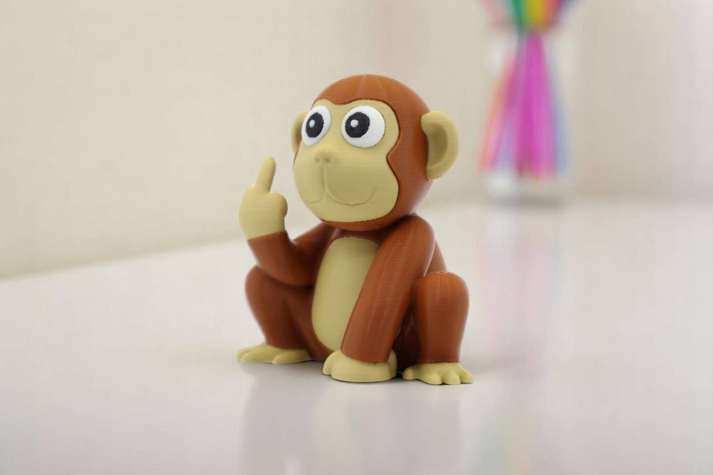 Monkey Middle Finger Figurine, Funny Gag Gift