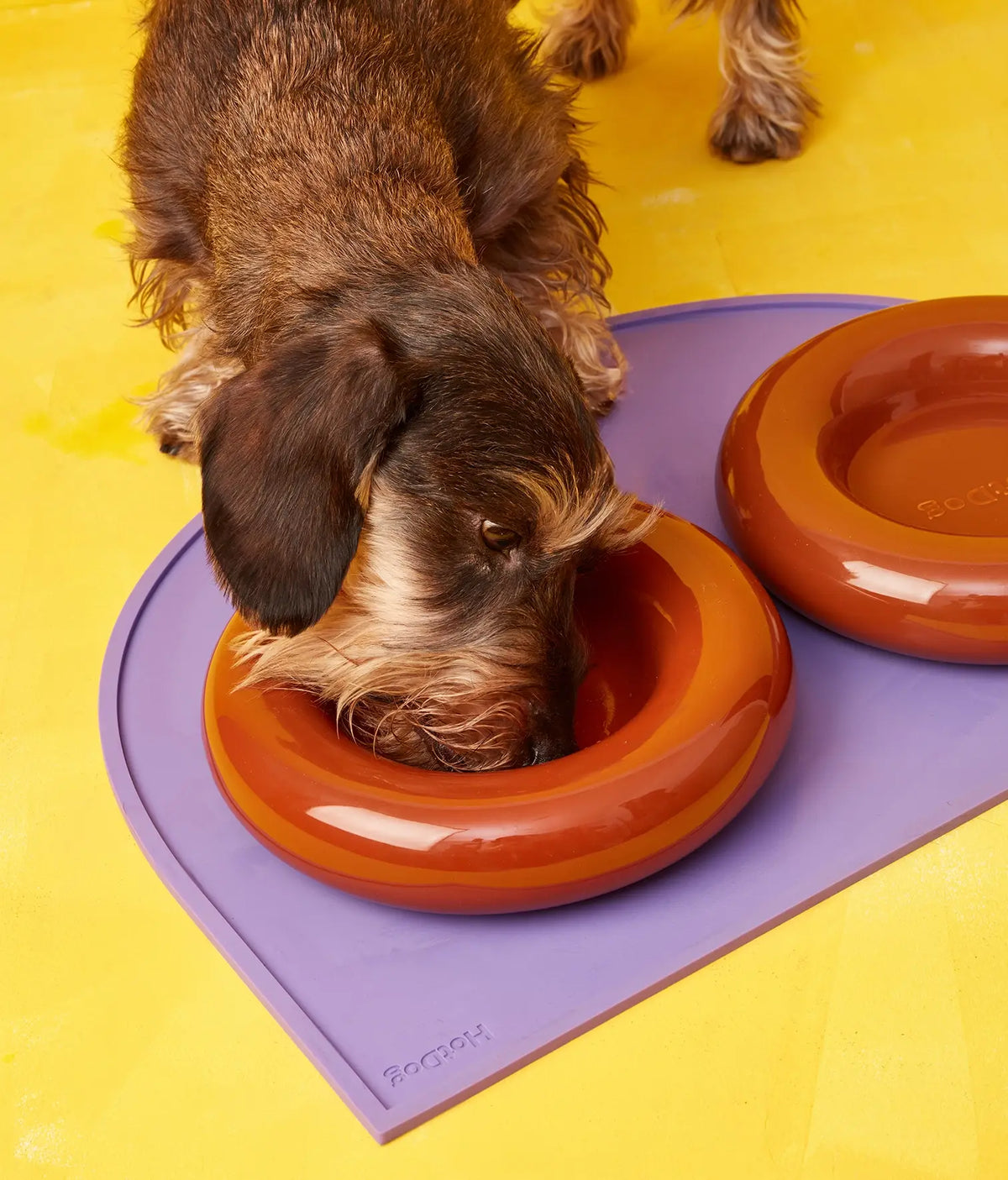 HotDog Ceramic Tubular Dog Feeder Large