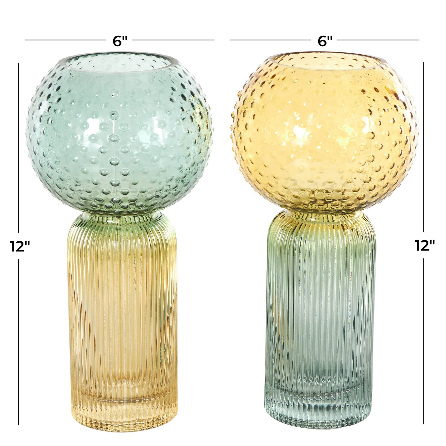 Eclectic Multi Colored Glass Vase