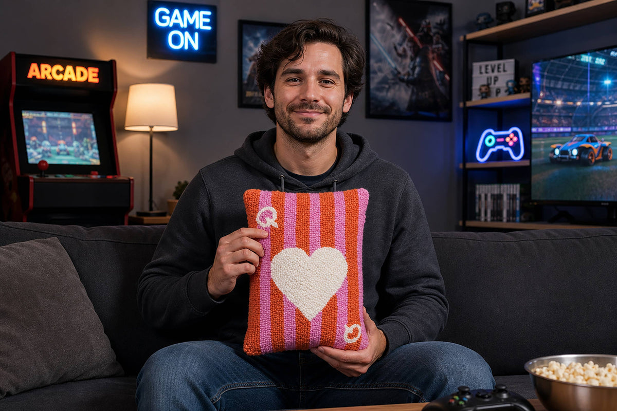 Queen Of Hearts Hook Pillow