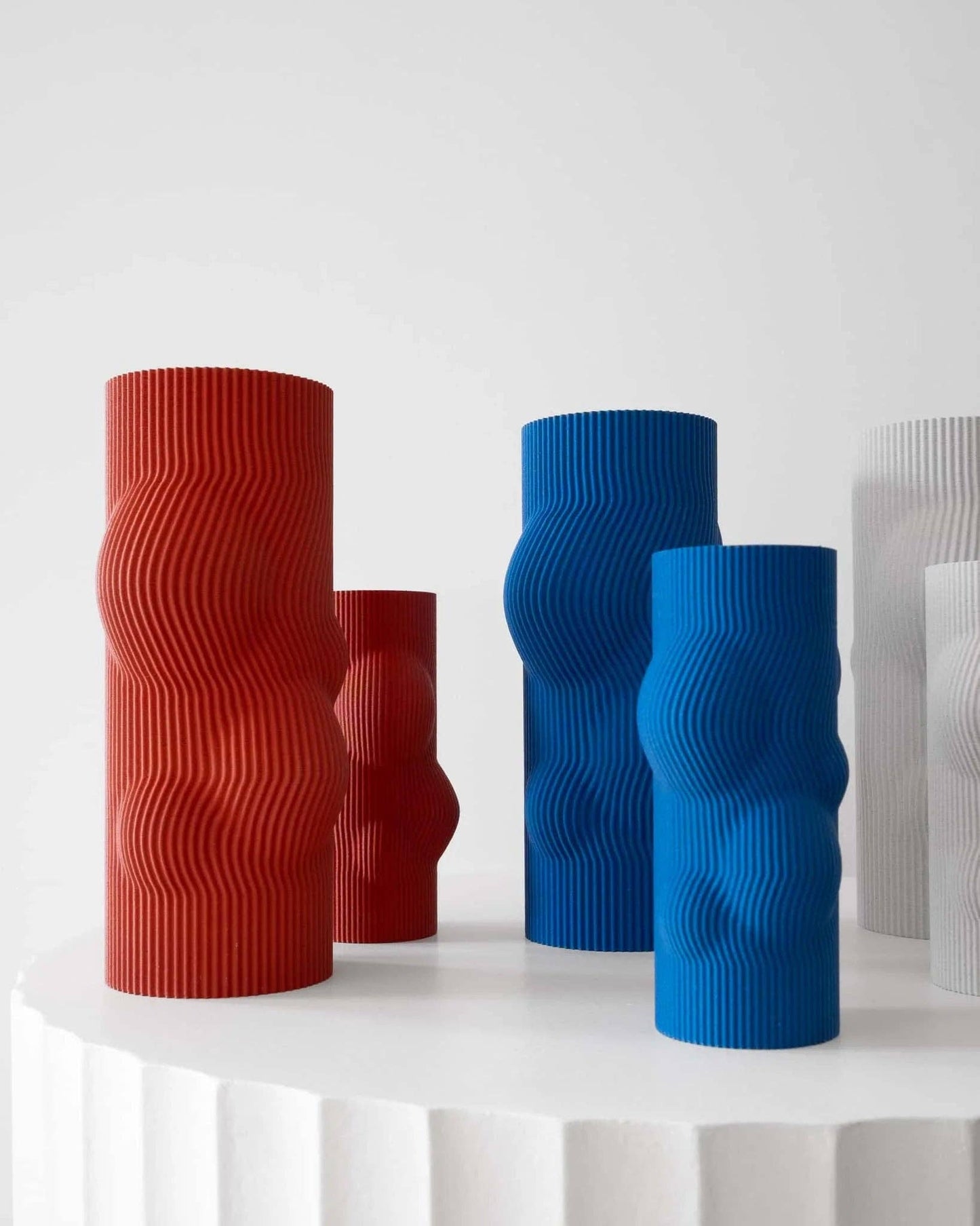 RIPPLE Sculptural Vase | Blue