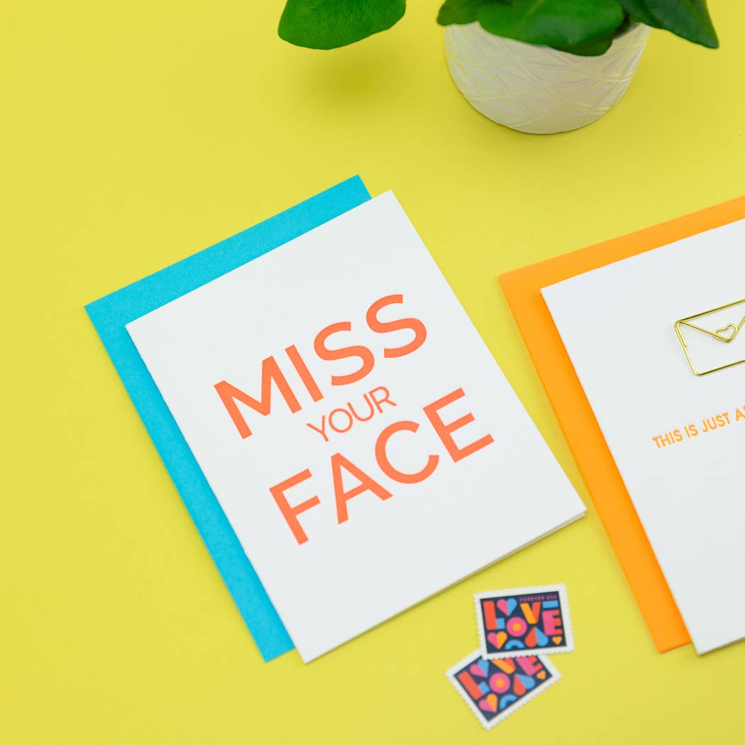 Miss Your Face - Friendship | Everyday - Letterpress Card