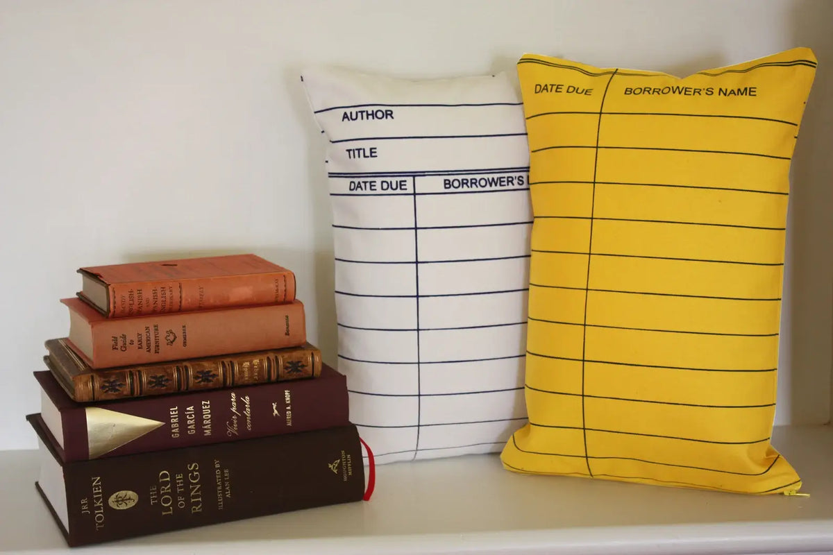 Library Card Pillows