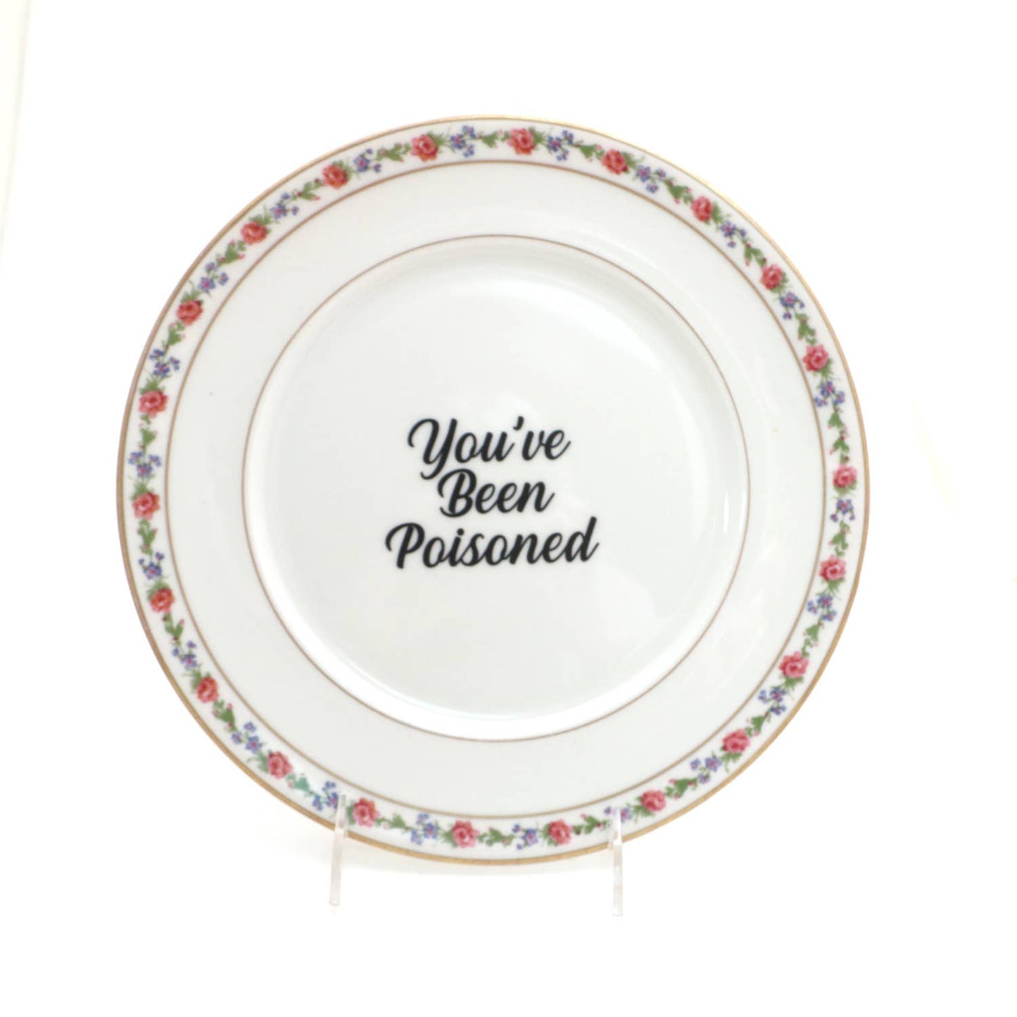 You've Been Poisoned vintage upcycled 10.5" Plate Program
