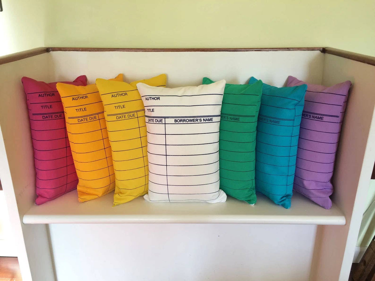 Library Card Pillows