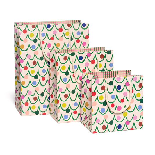 Festive Globes Holiday Gift Bag